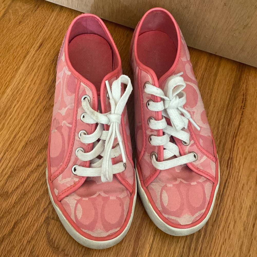 Pink Coach Low Top Sneakers